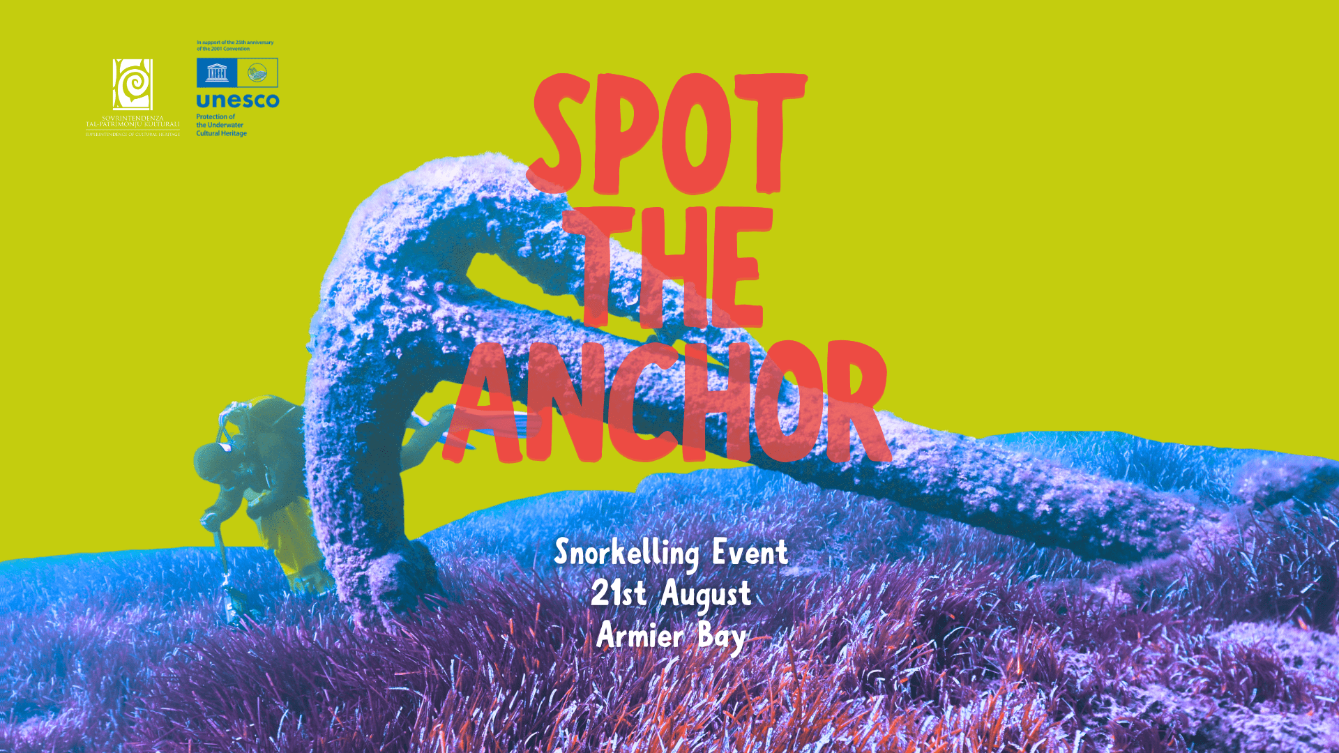 FB event cover A poster for the event, with the text 'Spot the Anchor' overlaid over an image of the Armier Anchor.